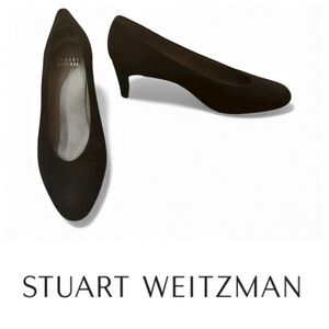 Stuart Weitzman Black Suede Heels